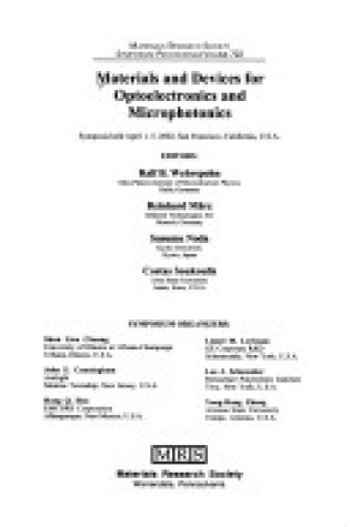 Cover of Materials and Devices for Optoelectronics and Microphones
