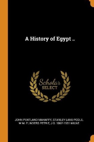 Cover of A History of Egypt ..