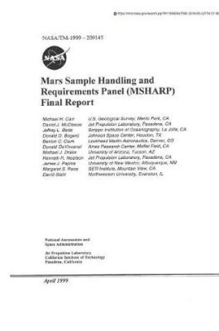 Cover of Mars Sample Handling and Requirements Panel (Msharp)