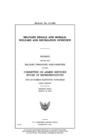 Cover of Military resale and morale, welfare and recreation overview