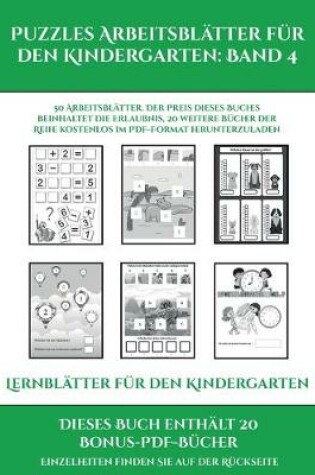 Cover of Lernblätter für den Kindergarten (Puzzles Arbeitsblätter für den Kindergarten