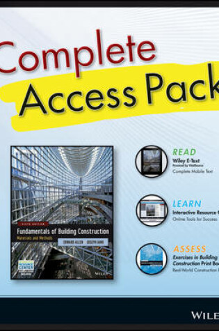 Cover of Building Construction 6th Edition Complete Access Pack with Wiley E-Text, Construction Exercises 6th Edition, and Interactive Resource Center Access Card