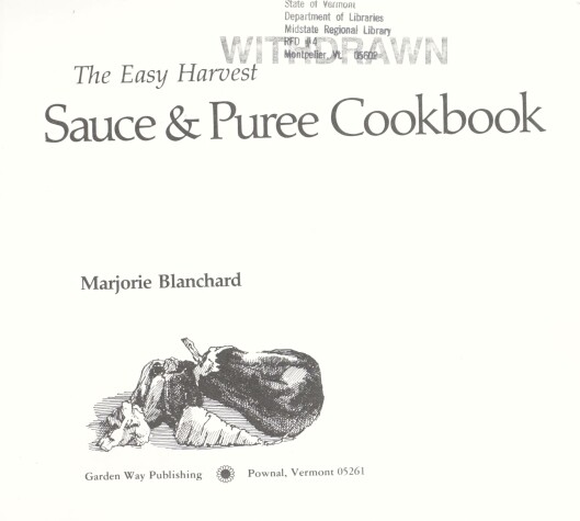 Book cover for Easy Harvest Sauce and Puree Cook Book