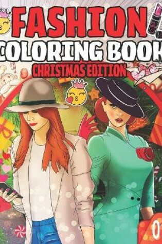 Cover of Fashion Coloring Book Christmas Edition 01