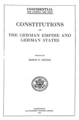 Cover of Constitutions of the German Empire and German States