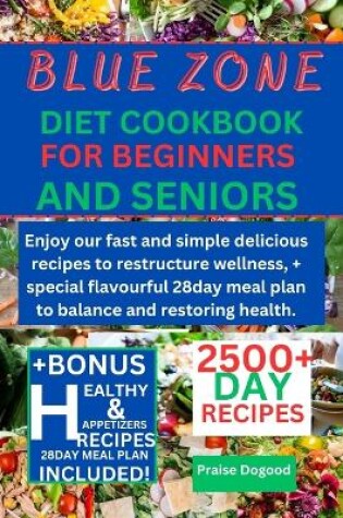 Cover of Blue zone diet cookbook for beginners and senior