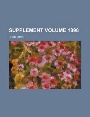 Book cover for Supplement Volume 1898