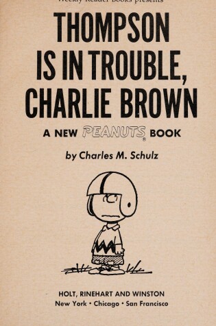 Cover of Thompson is in Trouble Charlie Brown