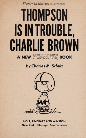 Book cover for Thompson is in Trouble Charlie Brown