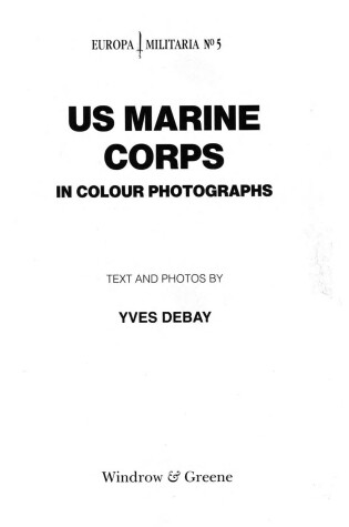 Cover of EM5 U.S.Marine Corps in Colour Photographs