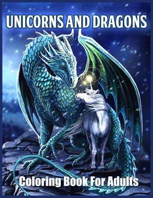 Book cover for Unicorns and Dragons Coloring Book
