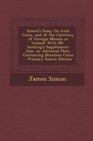 Cover of Simon's Essay on Irish Coins, and of the Currency of Foreign Monies in Ireland