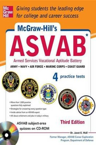 Cover of McGraw-Hill's ASVAB with Downloadable Tests, 3rd Edition