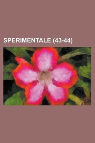 Cover of Sperimentale (43-44 )