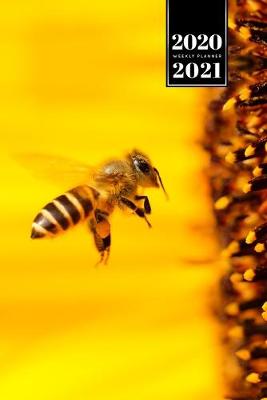Book cover for Bee Insects Beekeeping Beekeeper Week Planner Weekly Organizer Calendar 2020 / 2021 - Flower Pollination