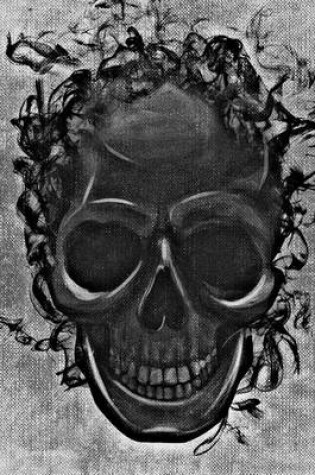 Cover of Burning Skull Drawing in Black and White