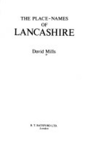 Cover of Place Names of Lancashire