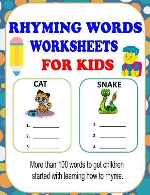 Book cover for Rhyming Words Worksheets