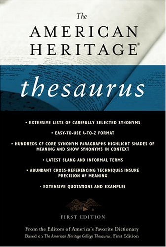 Book cover for The American Heritage Thesaurus