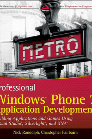Cover of Professional Windows Phone 7 Application Development