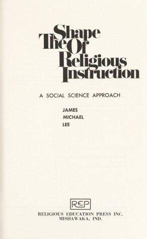 Book cover for Shape of Religious Instruction