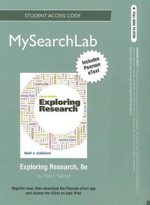 Book cover for MyLab Search with Pearson eText -- Standalone Access Card -- for Exploring Research