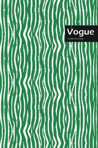 Cover of Vogue Lifestyle, Animal Print, Write-in Notebook, Dotted Lines, Wide Ruled, Medium Size 6 x 9 Inch, 144 Sheets (Green)