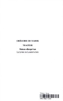 Cover of Tragedie de Gregoire de Narek