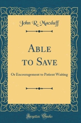 Cover of Able to Save