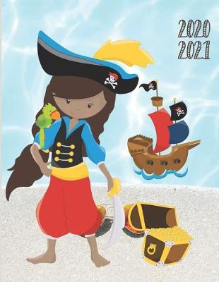 Book cover for Daily Planner 2020-2021 Pirate Girl 15 Months Gratitude Hourly Appointment Calendar