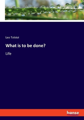 Book cover for What is to be done?