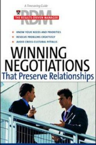 Cover of Winning Negotiations That Preserve Relationships