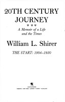 Book cover for 20th Century Journey (Ind)