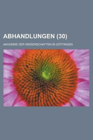 Cover of Abhandlungen (30)