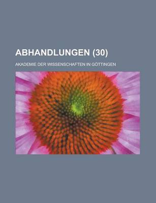Book cover for Abhandlungen (30)