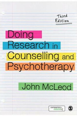 Cover of Doing Research in Counselling and Psychotherapy