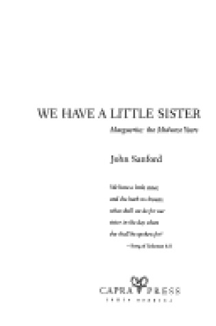 Cover of We Have a Little Sister