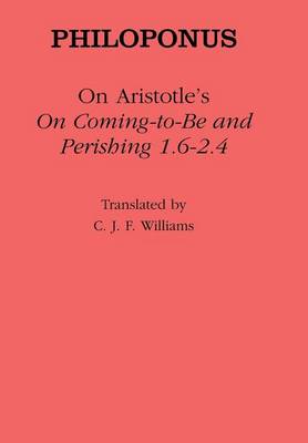 Book cover for On Aristotle's "On Coming to Be and Perishing 1.6-2.4"