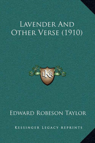 Cover of Lavender and Other Verse (1910)