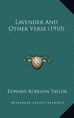 Book cover for Lavender and Other Verse (1910)