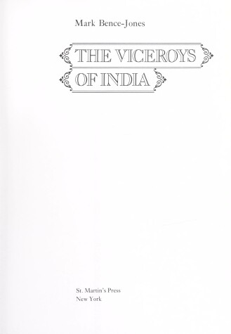 Book cover for The Viceroys of India