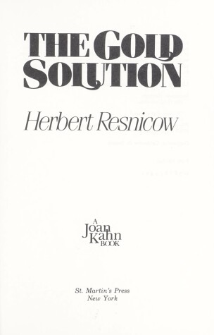 Book cover for The Gold Solution