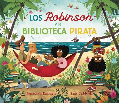 Book cover for Los Robinson y la biblioteca pirata