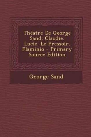 Cover of Theatre de George Sand