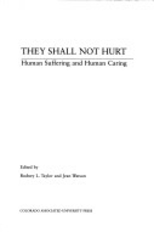 Cover of They Shall Not Hurt