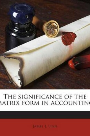 Cover of The Significance of the Matrix Form in Accounting