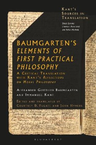 Cover of Baumgarten's Elements of First Practical Philosophy