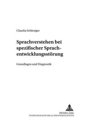 Cover of Sprachverstehen Bei Spezifischer Sprachentwicklungsstoerung