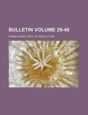 Book cover for Bulletin Volume 29-40