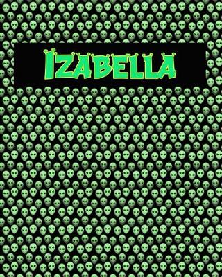 Book cover for 120 Page Handwriting Practice Book with Green Alien Cover Izabella